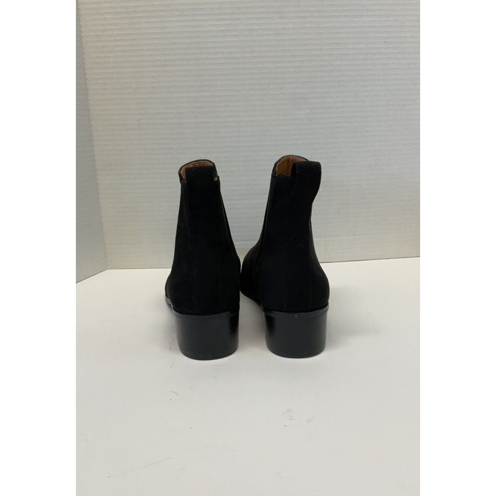 J. Crew- Size 9.5 Suede Ankle Boots Womens Black Bootie Pointed‎ Toe Block He… - Picture 5 of 10
